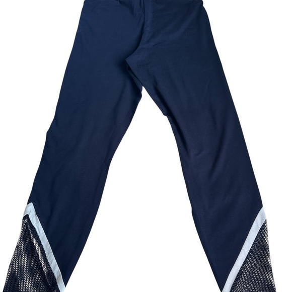 Guess Kids Dark Blue Leggings with Red Logo and Mesh - Picture 2 of 3